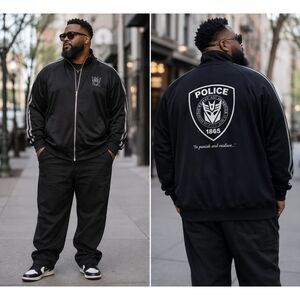 Transformers Decepticon Barricade Track Zip Up Jacket Big and Tall Size XXL